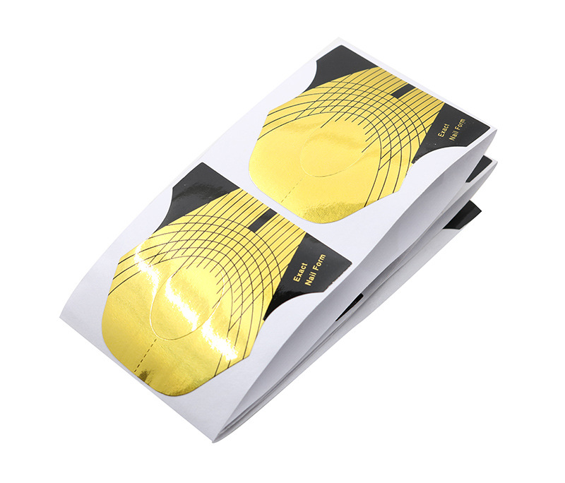 Clavo de oro soporte de papel en forma de pez fototerapia de uñas de cristal especial de uñas de alta calidad titular de papel de uñas 100/500 piezas