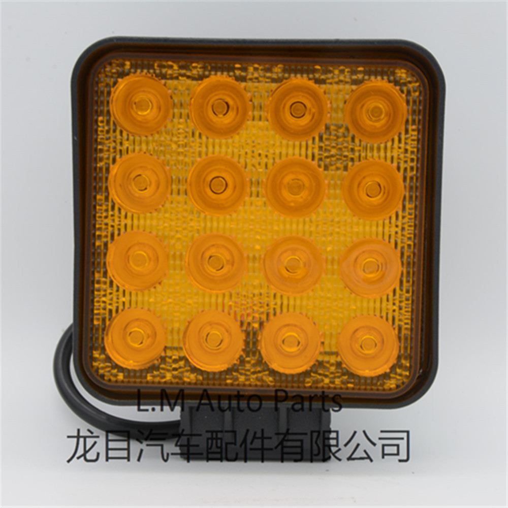 厂家直销LED工作灯/越野车灯/工程车灯 射灯 方形48W黄光