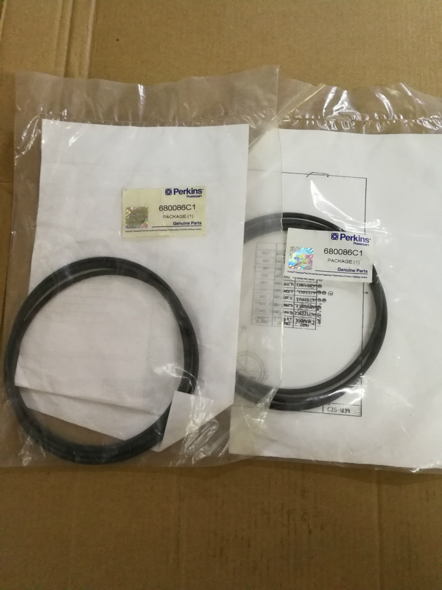 供应帕金斯发动机冷却器胶圈680086C1