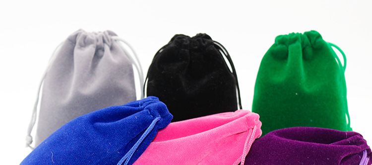 多尺寸单面绒布束口袋 饰品袋 首饰袋 礼品袋 绒布