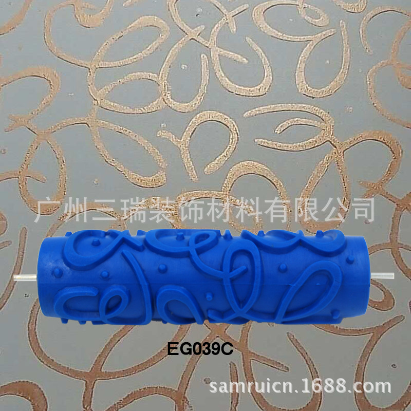 7 pulgadas rodillo de impresión herramienta arte pintura pared moleteado líquido papel pintado rodillo de impresión pintura rodillo moleteado rodillo