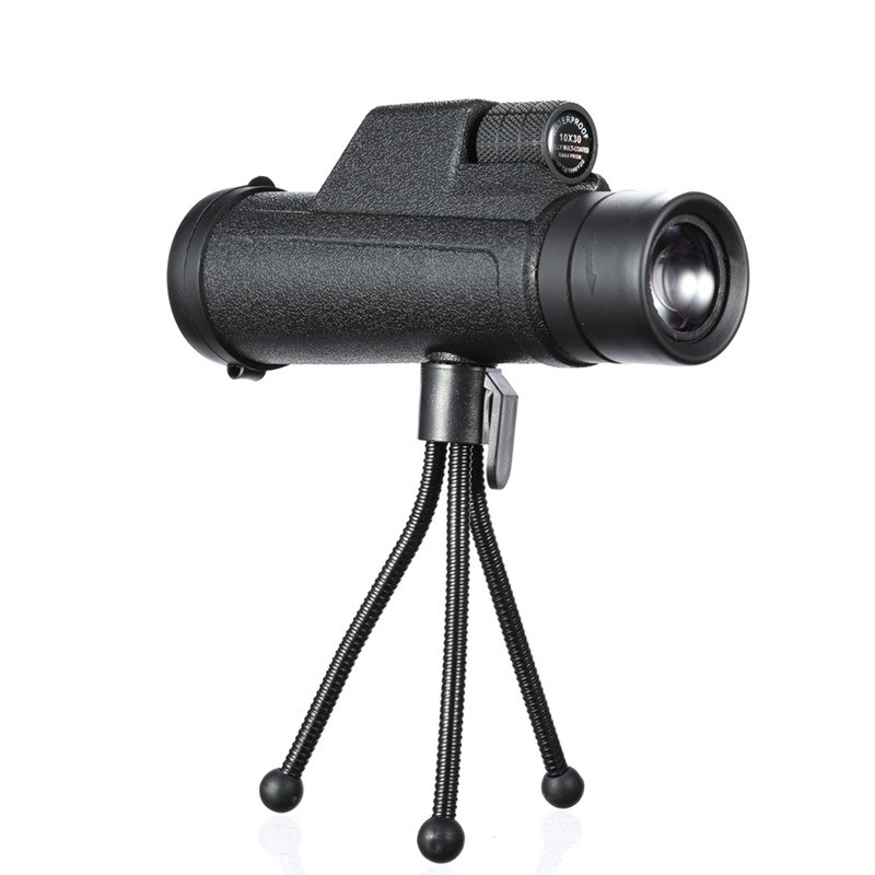 新款超大目镜8X30高倍高清绿膜 单筒望远镜 观鸟镜 绿膜配脚架
