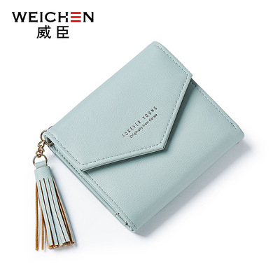 Wesson nữ ví đoạn ngắn thời trang đơn giản ví Hàn Quốc phiên bản của vị trí thẻ tua 30 phần trăm hoang dã ví nhỏ phong bì