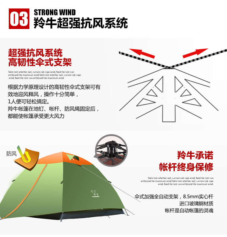 Takin double 3-4 full automatic all-inclusive tent number: LN-ZP003-A1