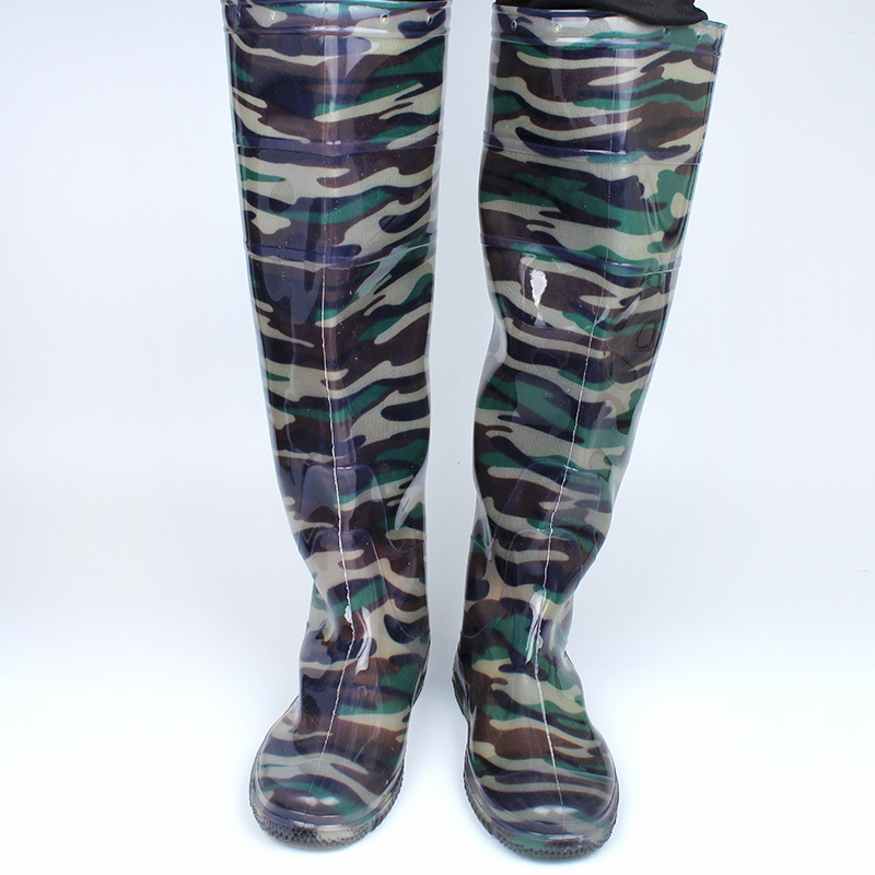 wholesale 55CM knee High cylinder green lengthen paddy field Launching pants Specialty Transplanting Boots Rain shoes