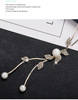 Fashionable long sweater from pearl with tassels, universal demi-season accessory, necklace, European style