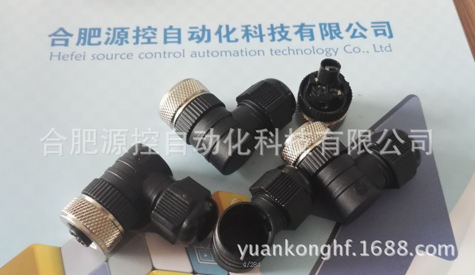 LUMBERG插头M12 5孔弯头 母