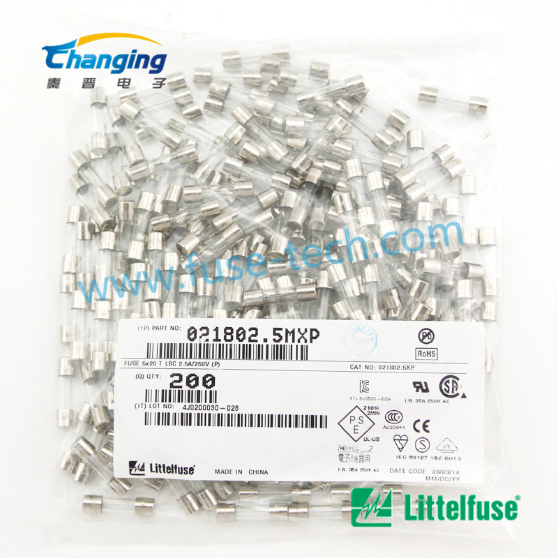 T2.5A/250V 玻璃管5*20MM 延迟慢断 力特原装进口保险管