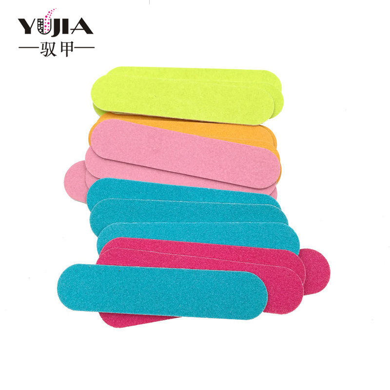Multi-Color mini chip de madera lima de uñas desechables lima de uñas manicura belleza artefacto