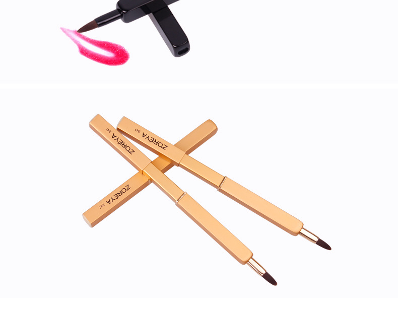 New Portable Man-made Fiber Makeup Brush Retractable Lip Brush Lip Gloss Brush Beauty Tool display picture 9