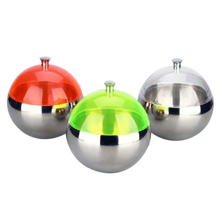 酒店用品不锈钢无磁双层保温保冷冰粒碗带盖可视冰碗 酒吧ktv专用|ms