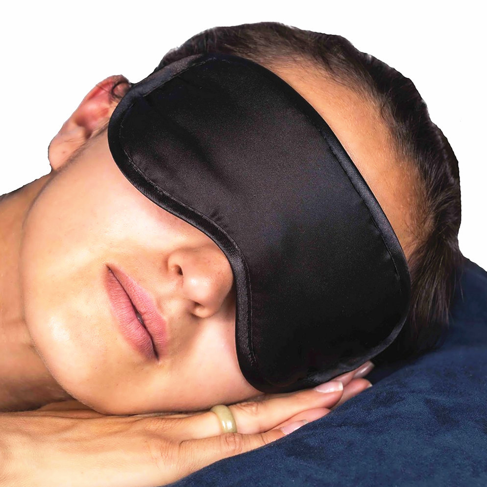 黑色养护眼罩游戏遮光眼罩培训旅行睡眠美容眼罩厂家可批发