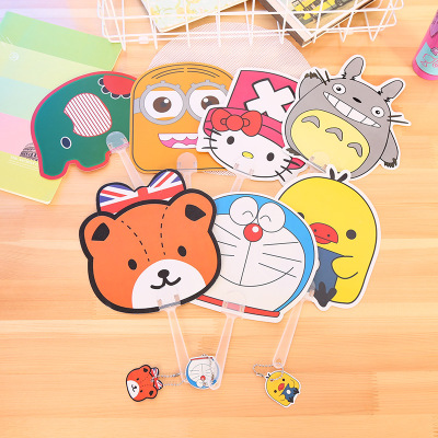 廠家直銷廣告扇子創意PP涼扇可愛卡通塑料制品六壹兒童節禮品定制