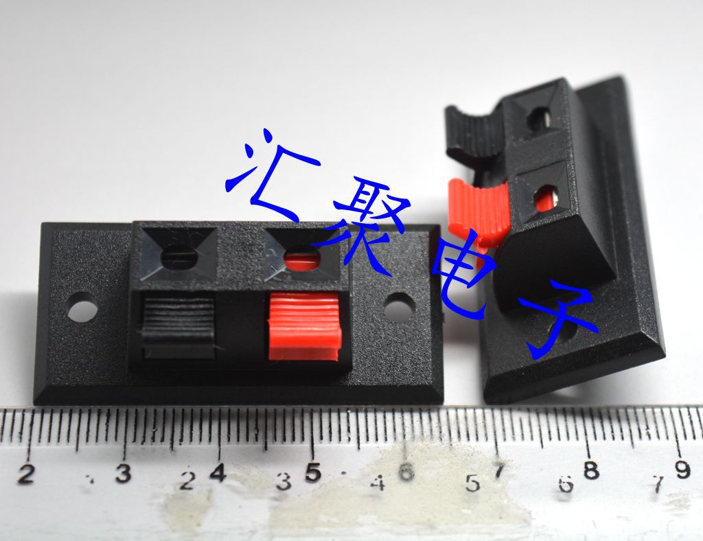 单排中号2位喇叭夹 两位音箱线夹2位接线夹音频线夹中号测试夹