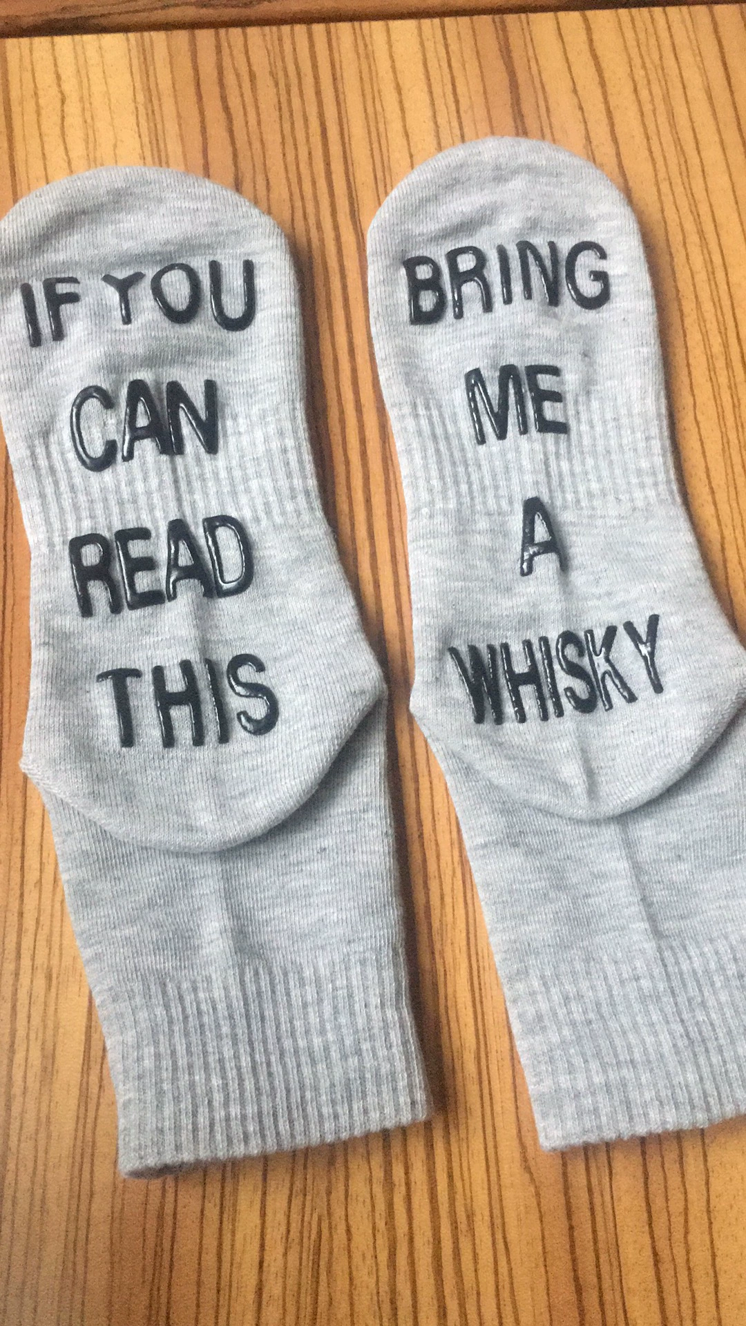 Носки с буквами Whisky, точечный клей, серые, Luokou, распродажа