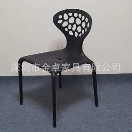 【P-051】全新高档PP塑胶椅 一次成型注塑PP环保塑胶餐椅