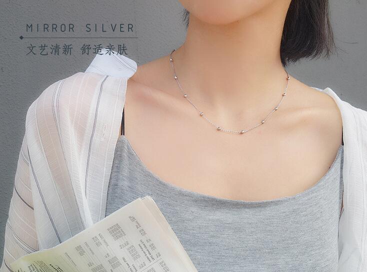 7g Weight Shell Inlay Material Necklace Classification Geometric Titanium Steel Inlaid Shell Inlaid Gold Necklace