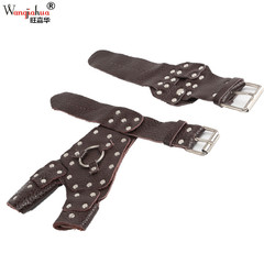 Fishing handguards, fishing protective gloves, fish dart wrist guards, cowhide steel plate handguards, cowhide fishing supplies protective gear set