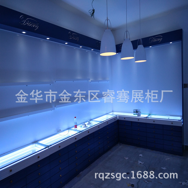 义乌定制机加工展柜 韩版饰品展示柜 木质烤漆展柜厂家直销