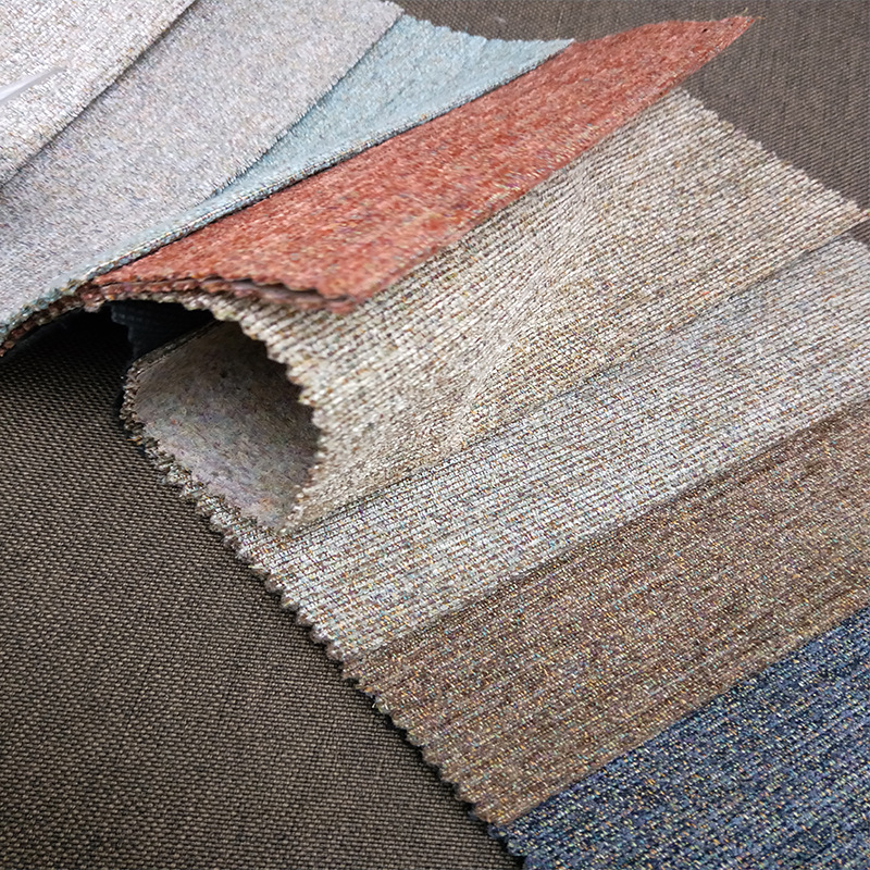 加厚加密粗纹理彩色仿亚麻桌椅外包沙发面料抱枕背景墙