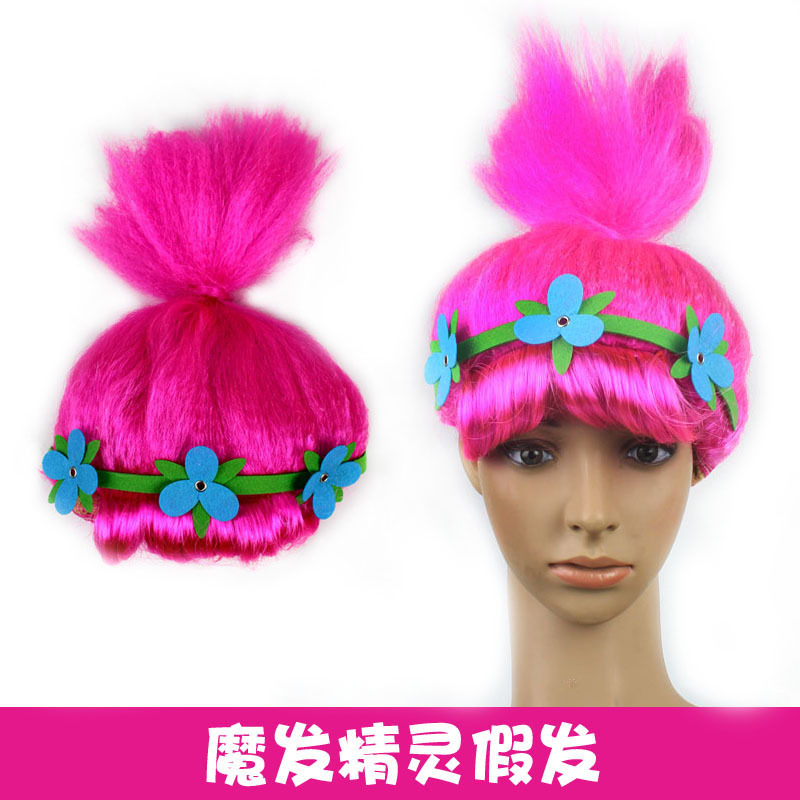 Cross border Electricity supplier comic spirit Wig Party Dress up Makeup prop Headdress Headgear Magic Garland