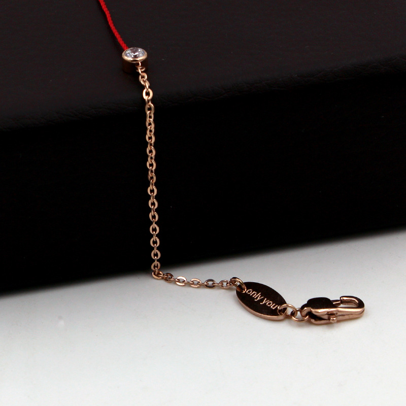 5g Weight Artificial Diamond Inlay Material Bracelets Classification 1 Piece Quantity Daily Occasion rope, Titanium Steel Material Geometric Pattern Women's Gender Plating, Inlay Design Simple Style Style Simple Style Geometric Rope Titanium Steel Plating Inlay Artificial Diamond Women's Bracelets 20