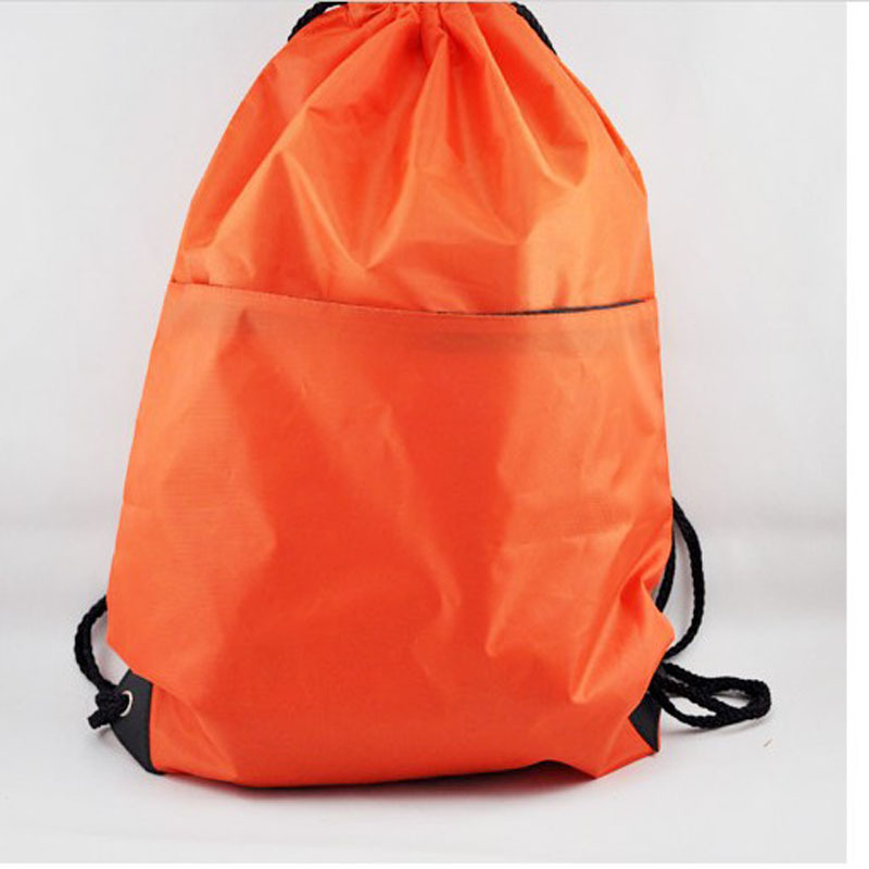 210D涤纶束口袋批发 双肩培训广告抽绳束口袋 空白背包袋印刷logo