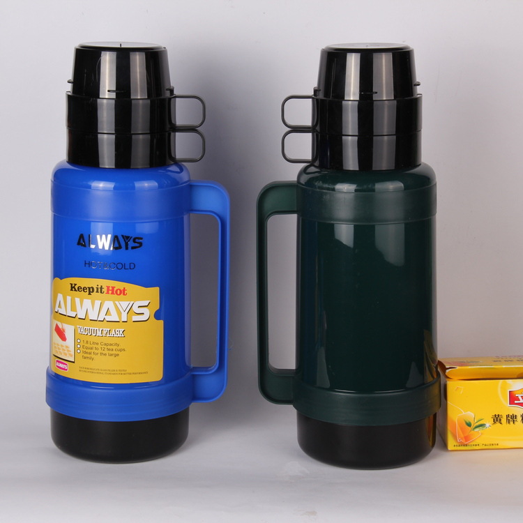ALWAYS1.0L双盖塑料保温瓶 玻璃内胆真空热水瓶 户外旅行保温瓶详情8