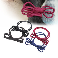 FQ11 韩版新款打结二合一蝴蝶结发圈 义乌饰品地摊爆款货源