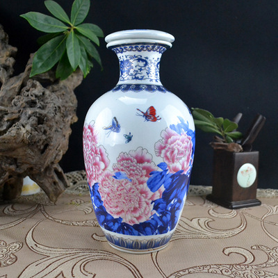 2斤3斤4斤装酒瓶 景德镇陶瓷酒瓶 酒坛 釉上彩花瓶式陶瓷酒瓶厂家|ms