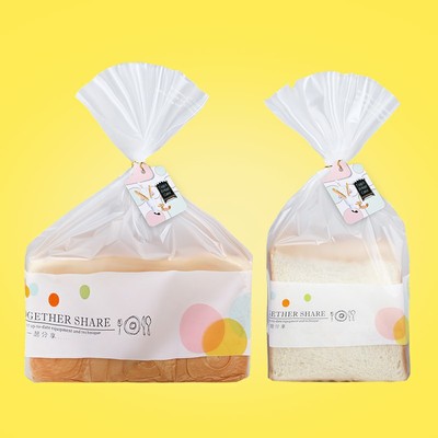 烘焙食品面包吐司蛋糕西点透明塑料磨砂专用扎口包装袋*100个