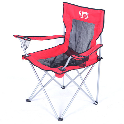 牛津布钢管折叠椅 户外沙滩椅休闲野营扶手椅广告赠品椅定制