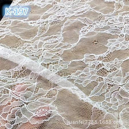 K-197欧式花朵锦纶股线蕾丝面料DIY服装辅料现货批发