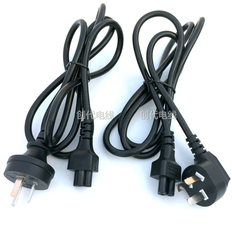 产地源10a三项插头电源线 3孔米奇尾公母对接线 国标梅花尾电源线