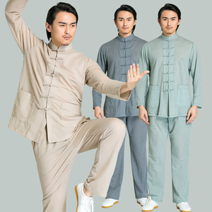 Wudang tai chi clothing chinese kung fu uniforms outdoor morning exercise clothes cotton tai ji quan suit