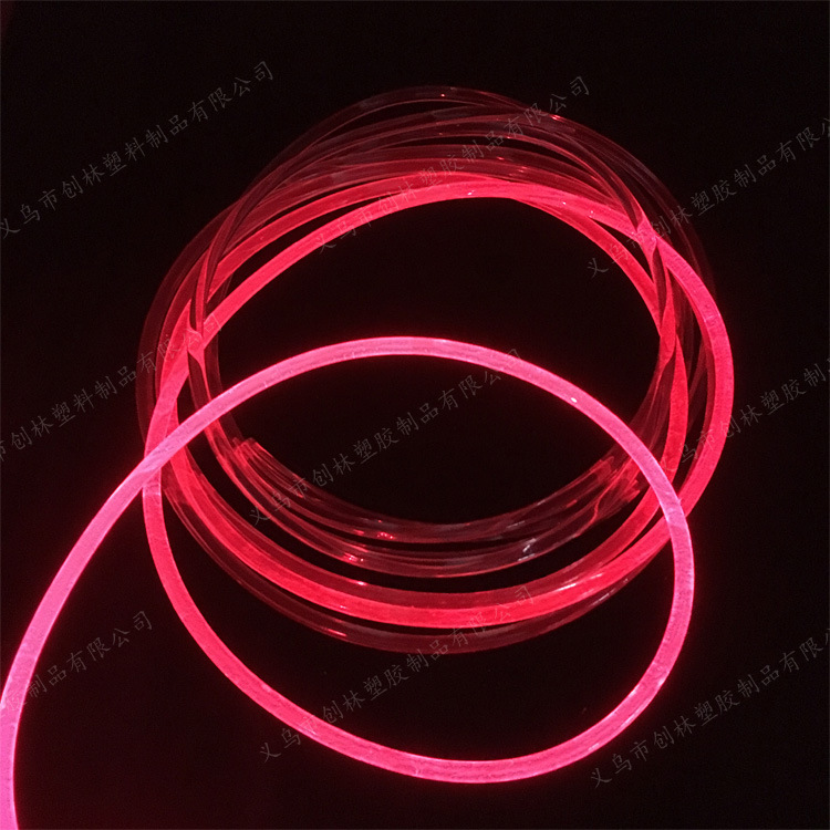 现货供应TPU导光条 LED导光光纤 超亮通体发光透明胶条 PU导光管-阿里巴巴