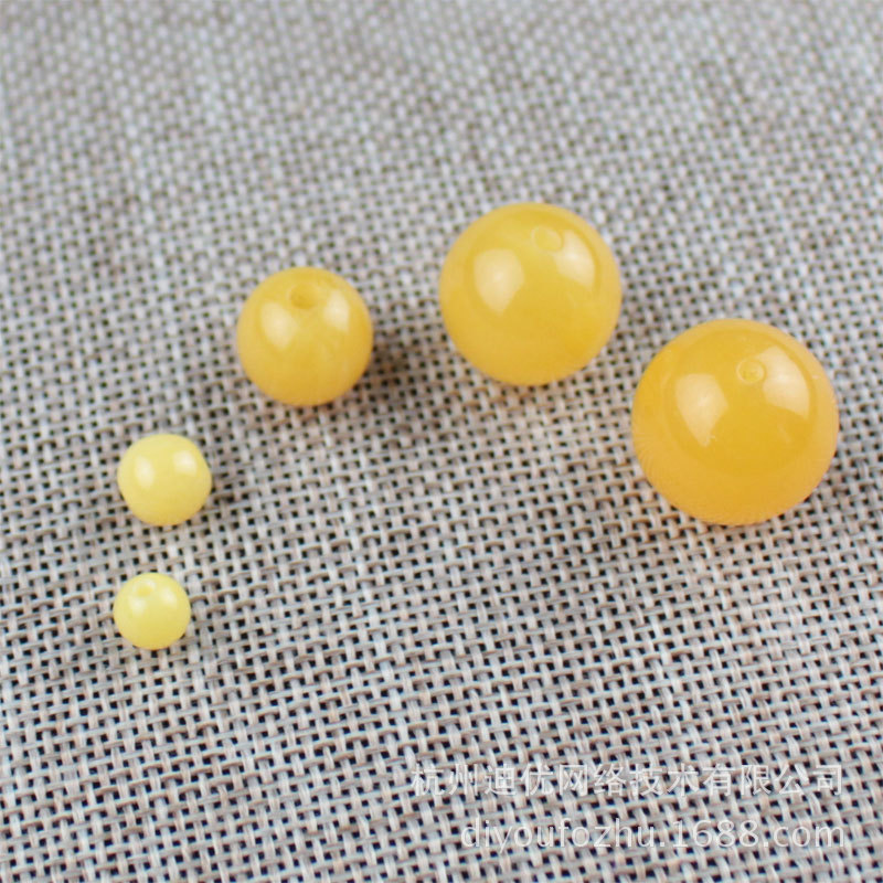 仿蜜蜡圆珠散珠04