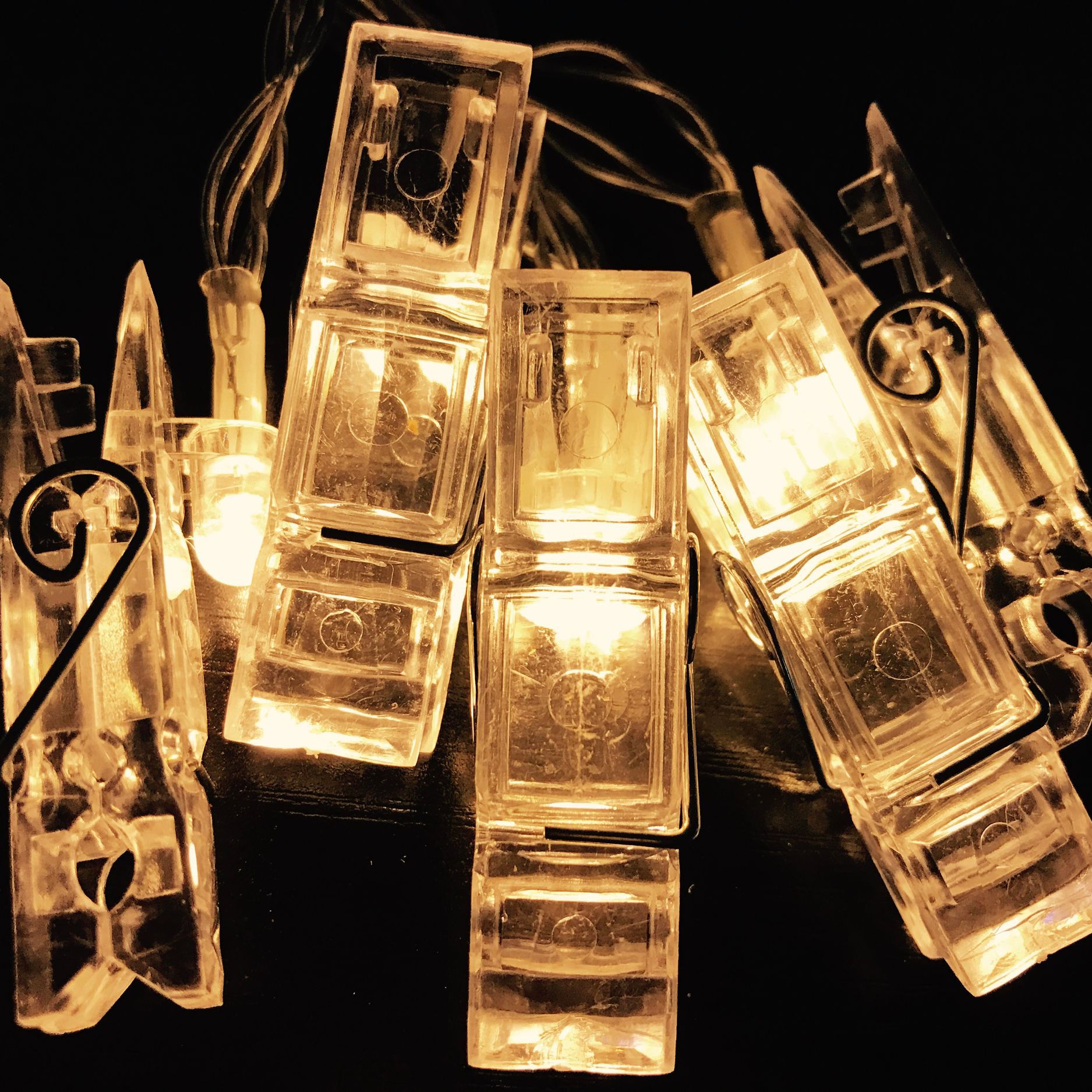 LED 조명 끈 깜박이는 조명 크리스마스 휴일 결혼식 장식 사진 벽 투명 클립 조명 도매 세대