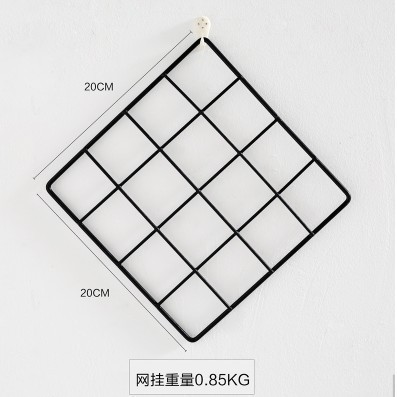 Grid photo wall minimalist modern iron photo frame wall hanging shelf heart-shaped grid photo wall