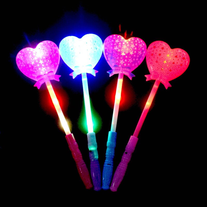 Led Luminous Hollow Heart Shape Magic Wand Glow Stick Holiday Toy display picture 1