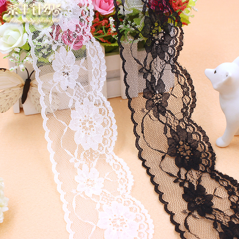 爆款现货无弹蕾丝花边 服饰窗帘辅料花边 尼龙蕾丝边 6.5公分宽|ms