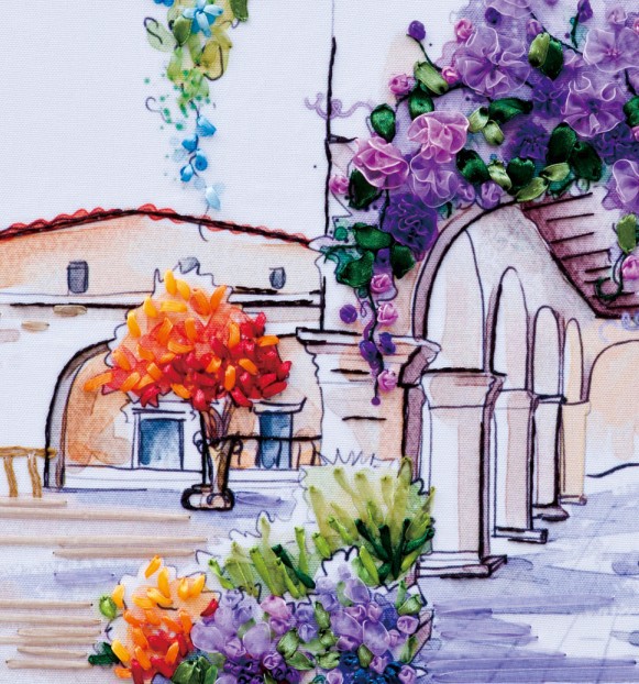 Oujin nianhua cinta bordado fábrica directa color impresión colgante pintura feliz esquina sala de estar entrada pintura decorativa