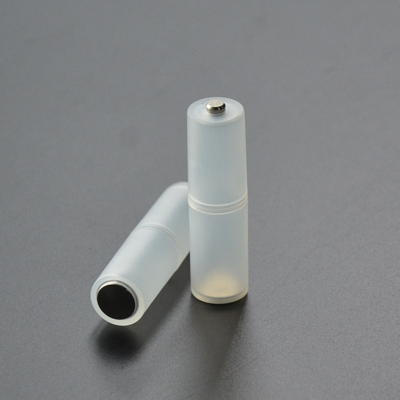厂家批发7号转5号转换筒AAA转AA型电池转换器跨境高品质磨砂白透