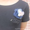 Brooch handmade lapel pin, clothing, accessory from pearl, wholesale, flowered