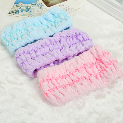 韓版蕾絲束發帶洗臉 女士發箍運動可愛瑜伽面膜美容化妝頭巾頭帶