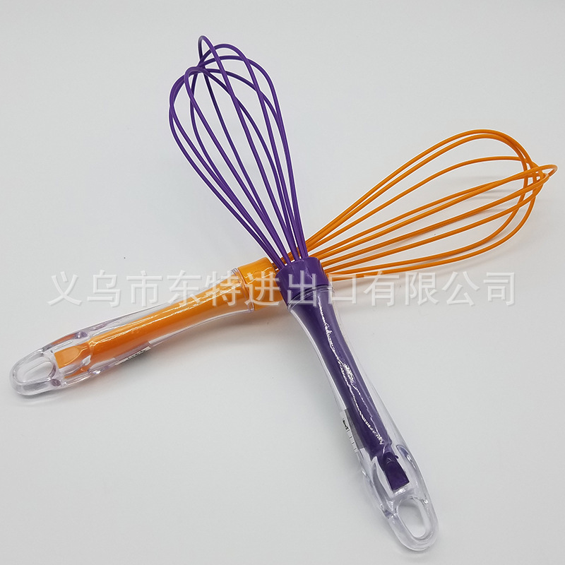 Wholesale of kitchen tools such as baking cake egg beaters and dough mixers, crystal handles, and silicone egg beaters detail image 10