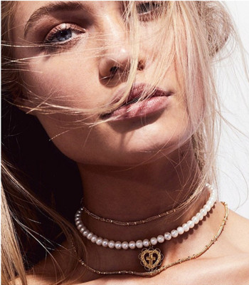 青岛诚琪睿饰品:天然淡水珍珠十字架爱心锁骨颈女士百搭项链|ru