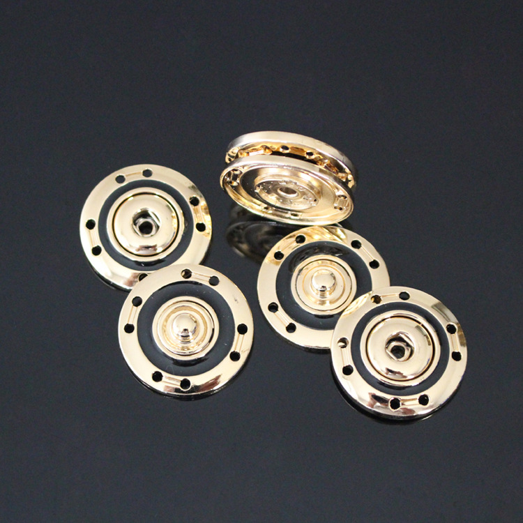 高档金属按扣 韩版点油摁扣纽扣 大衣羽绒服隐形暗扣金色钮扣批发