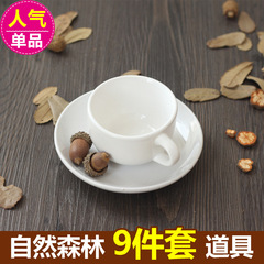 拍照道具拍攝影背景布森林寶貝套裝 中國風復古枯樹枝松果苔