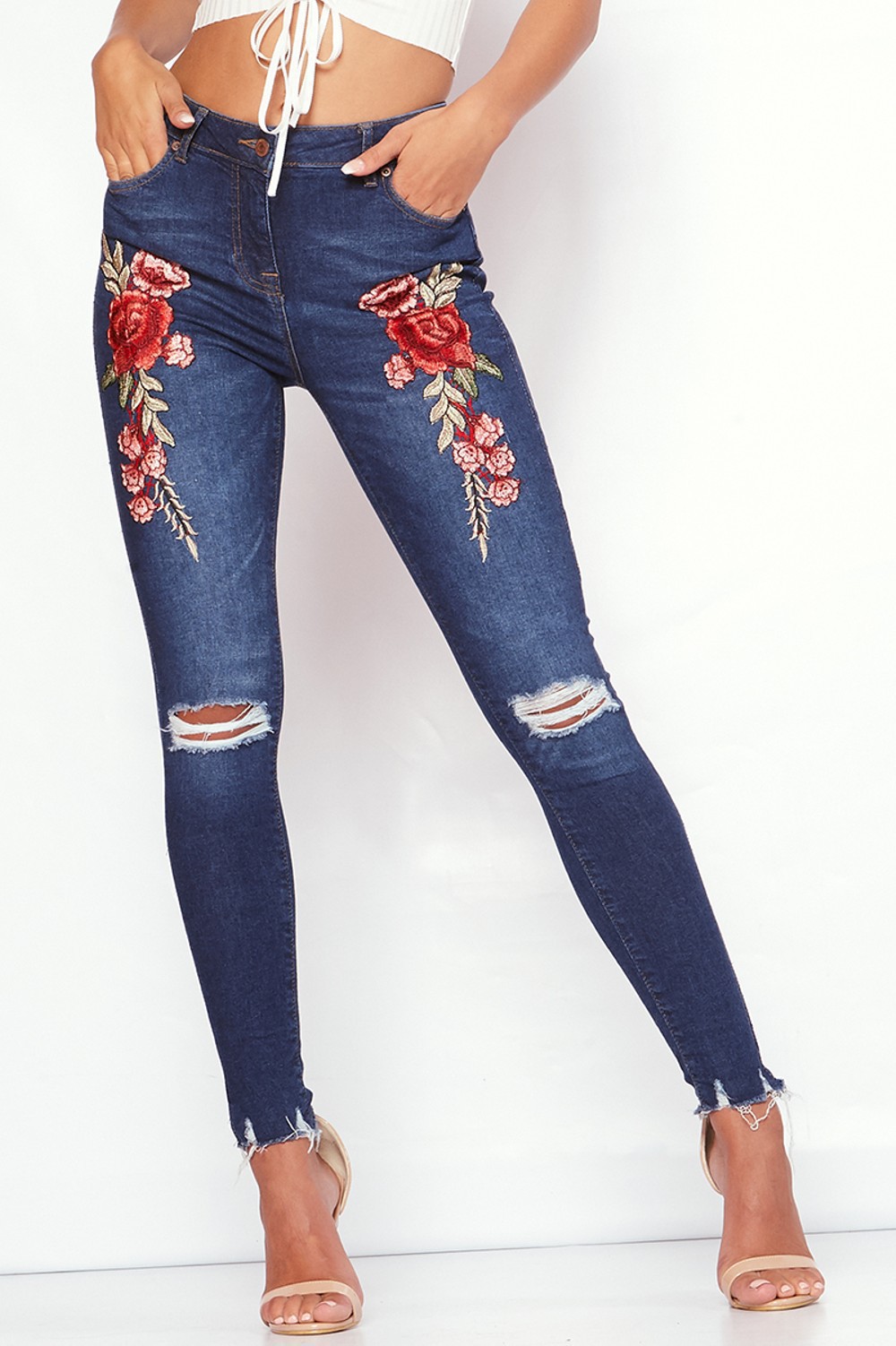 2021 Fashion Womens Jeans Stylist High Quality Denim Pants Womens